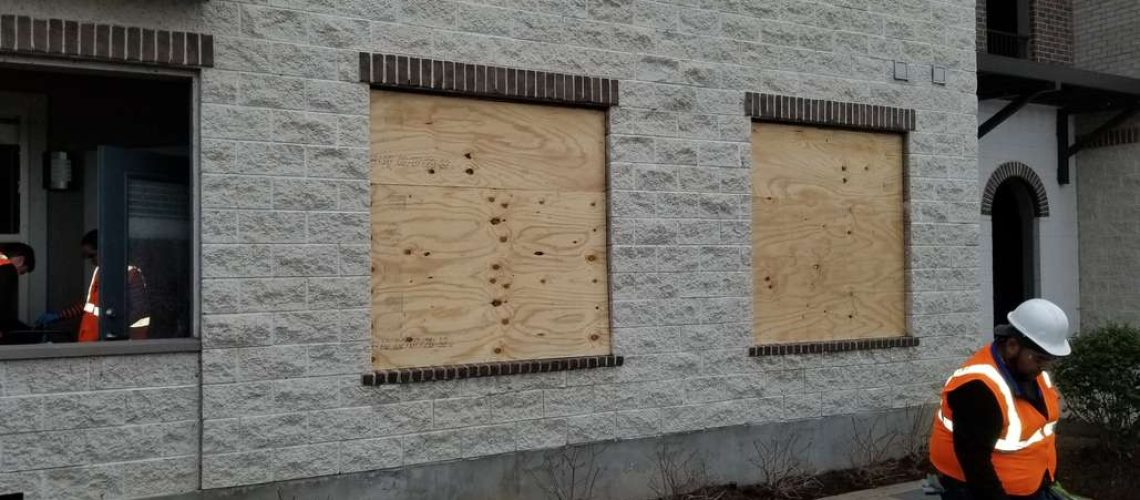 Emergency board-up services
